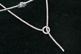14K White Gold Diamond Illusion Lariat Necklace