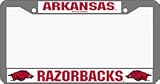 Arkansas Razorbacks Chrome License Plate Frame