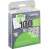 Laserline Double-Sided CD/DVD Sleeves ? 50 Pack ( Black ) CD100SLV