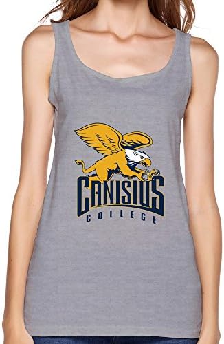 RUIFENG Women's Canisius College Golden Griffins Logo Hot Topic Tank Top- XL Gray