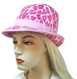 HOT Pink! 'Sugar Daddy' Plush-Fur Leopard and Crystal Hat