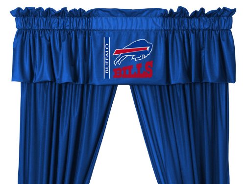 NFL Buffalo Bills Curtain Set 5pc Jersey Drapes and Valance