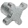 Morton Cast Iron Four Arm Knob, Fluted Rim, Threaded Hole, 1/2"-13 Thread Size, 2-1/2" Width (Pack of 2)