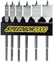 Irwin Industrial Tools 88898 Pouched Speebor Blue Groove Spade Bit Set with 6-Inch QC Extension, 6-Piece