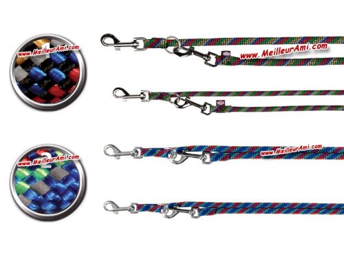 Laisse réglable Mountain Rope (Corde de Montagne), L-XL: 2,00 m/ø 13 mm, noir/coloré, pour chien Laisse réglable Mountain Rope (Corde de Montagne), L-XL: 2,00 m/ø 13 mm, noir/coloré, pour chien