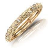 18 Kt Yellow Gold Diamond Bangle