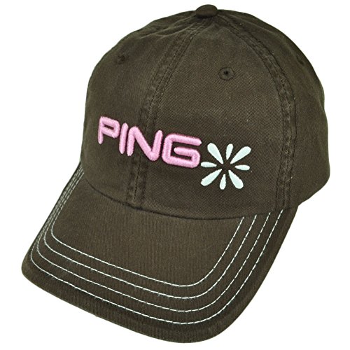 PING Golf Equipment Brown Women Relaxed Slouch Ladies Velcro Cap