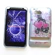 HTC Thunderbolt 4G / Incredible HD (Verizon) Rubberized Snap On Protector Hard Case "Sweethearts" Design