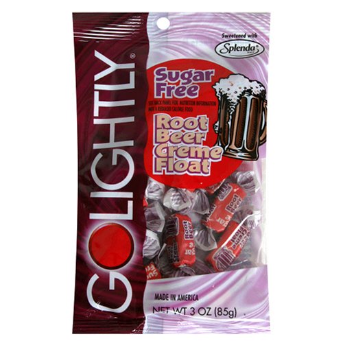 GOLIGHTLY Sugar-Free Candy, Root Beer Creme Float, 3-Ounces (Pack of 12) by GOLIGHTLY