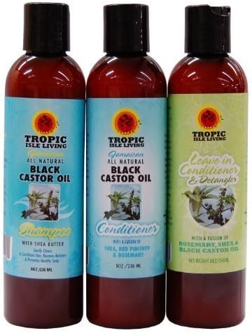 Tropic Isle Living Jamaican Black Castor Oil Hair Care Combo Set-II