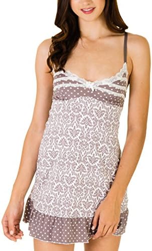 Marilyn Monroe Polka Dot and Leopard Lace Trim Details Chemise