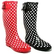 New Womens Spot Festival Wellies Wellington Boots Sz 3-8