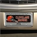 Cleveland Browns Silver Metal License Plate