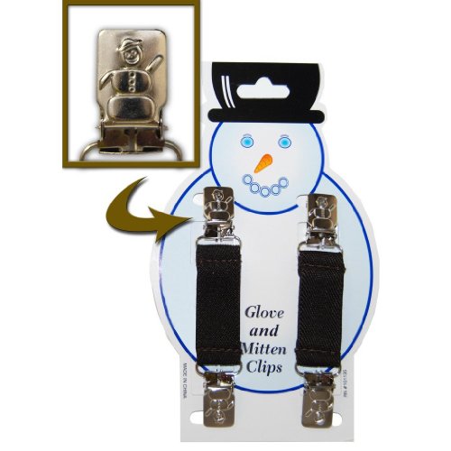 Mitten Clip, Kids Mitten Keepers - With Metal Snowman Clip Design