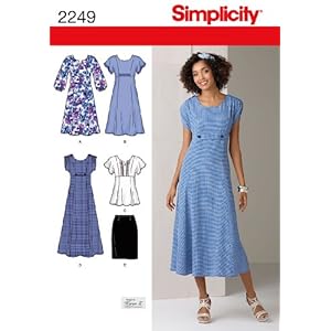 Simplicity Sewing Pattern 2249 Misses and Plus Size Dresses BB (20W-28W)