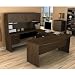 Bestar Harmony U-Shape Computer Work Station, Chocolate 52411-69