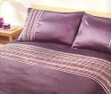 Super King Size Embellished Duvet Cover Set - Ankara - Grape