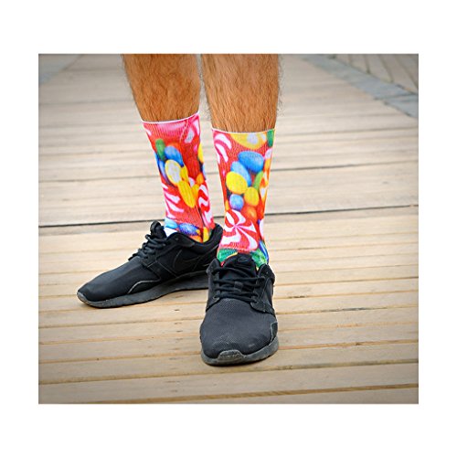Unisex 3D Print Novelty Funny Crazy Colorful Athletic Sport Crew Tube Gift Socks