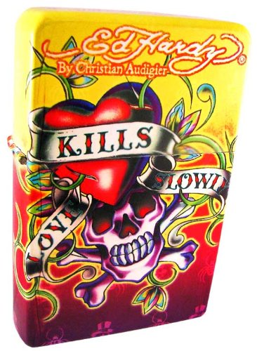 Jumbo Ed Hardy Love Kills Slowly Table Lighter