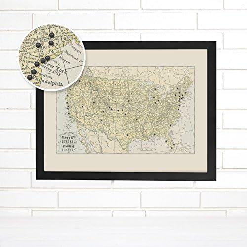 Personalized "USA Travels" Travel Push Pin Map