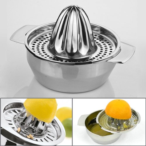 Stainless Steel Juicer Strainer Orange Lime Lemon Fruit Squeezer Maker with Bowl Houseware for Home Bar Kitchen Stainless Steel Juicer Strainer Orange Lime Lemon Fruit Squeezer Maker with Bowl Houseware for Home Bar Kitchen