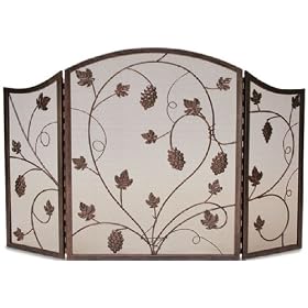 Napa Forge 19260 Grapevine Tri Panel Fireplace Screen