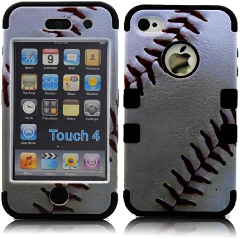 Luxury 3 in 1 Pattern Design Hybrid case for iPod Touch 4th Generation (Baseball)