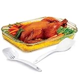 Anchor Hocking 3 Quart Glass Oblong Dish with Bonus 2 Piece Kitchen Tool Set