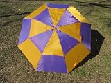 Delta Tau Delta Purple & Gold Double Canopy Windbuster 60" Umbrella