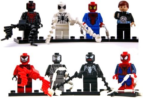 Minifigures Spider-man Marvel Super Heroes Character 8 Pcs Set No Boxs