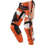 Fox Racing PeeWee 180 Undertow Youth Boys Motocross/Off-Road/Dirt Bike Motorcycle Pants w/ Free B&F Heart Sticker Bundle - Orange / Size 6