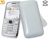 Suncase Ledertasche f&uuml;r Nokia E72 wei&szlig;