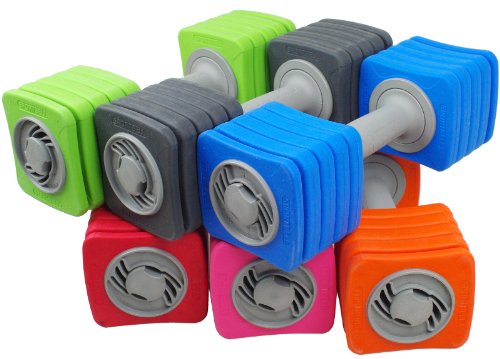 SportBell Adjustable Dumbbells - Graphite Black - One Pair - 2 x 10 lbs