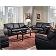 lea leather loveseat image