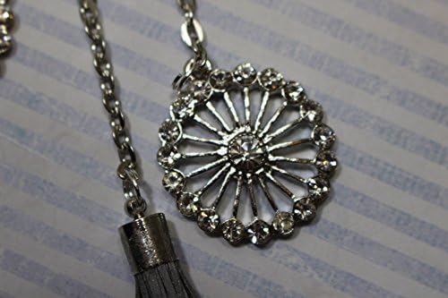 Reflective purse charm with tassel, life saving handmade pendant charm to a purse, coat, backbag, zipper pull.