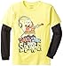 Spongebob Boys' Super Sonic Sponge Long Sleeve Two-Fer T-Shirt