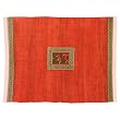 Handmade Intricately Stitched Silk And Linen Place Mats Set Of 2