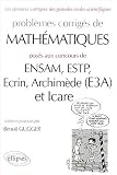 Math�matiques ENSAM, ESTP, Ecrin, Archim�de (E3A) et Icare : MP-PC