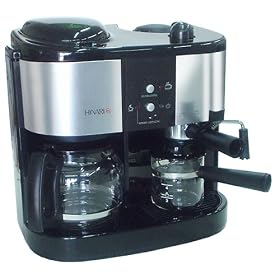 Hinari CC905 Cafe Continental 2 in 1 Espresso/Cappuccino and Filter Coffee Maker Black