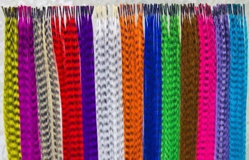 E821 hair Extension kit with 52 colorful Synthetic hairs,100 Beads, Hook and Pliers