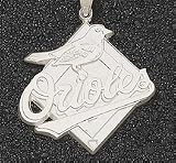 Baltimore Orioles Giant 1 5/8 W x 1 5/8 H Orioles Club Logo Pendant - 14KT Gold Jewelry