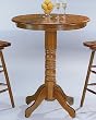 Country Style Oak Finish Wood Kitchen Bar Breakfast Table
