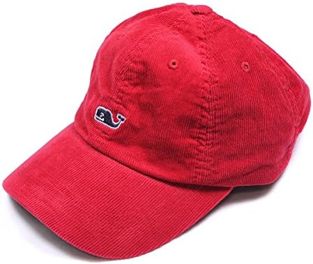 Vineyard Vines Mens Corduroy Whale Baseball Hat Red Nun Blue Ball Cap
