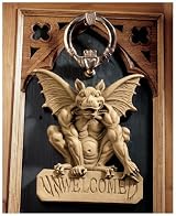 Classic Dragon Gargoyle Statue Sculpture Wall Door Décor