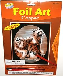 Young Hands Arts and Crafts - Foil Art, Copper Cats (1 Each)
