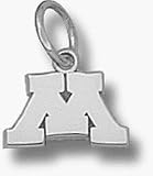 Minnesota Golden Gophers M 3/8 Charm - Sterling Silver Jewelry