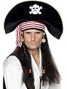 MENS PIRATE JACK SPARROW HAT/SCARF FANCY DRESS COSTUME