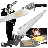 Final Fantasy 8 Gunblade Sword with Squall's Lionheart Emblem and Black Handle