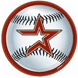 Lets Party By Amscan Houston Astros Baseball Round Dinner Plates