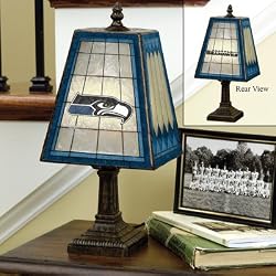 Seattle Seahawks Memory Company Art Glass Table Lamp NFL Football Fan Shop Sports Team Merchandise